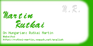 martin rutkai business card